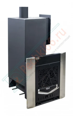 Газовая печь для бани № 06-ГТ 40 в готовой кирпичной облицовке (Тройка) до 24 м3