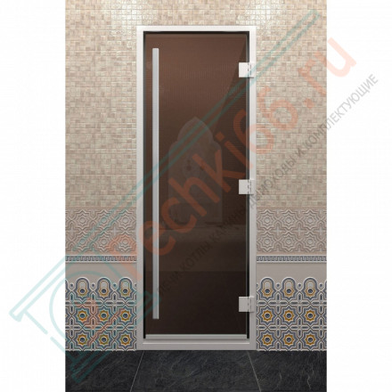 Стеклянная дверь DoorWood «Хамам Престиж Бронза» 200х90 см
