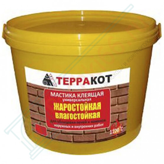 Мастика жаростойкая, универсальная "Терракот" 1,5 кг (Терракот) в Кемерово