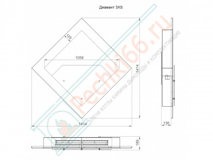 Биокамин Диамант 3 XS (LuxFire)