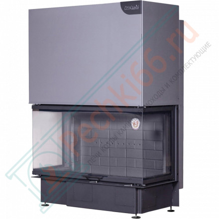 Каминная топка Дельта 1200 B три стекла принтинг черный шамот (Экокамин)