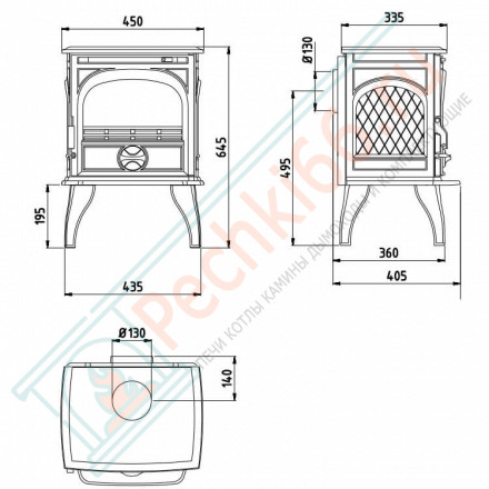 Чугунная печь 250 (Dovre)