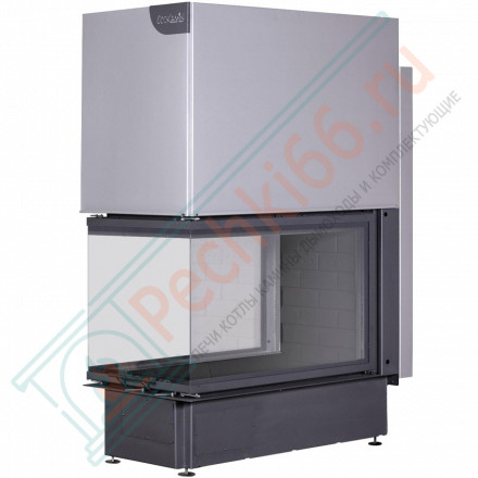 Топка Дельта 900 B три стекла принтинг черный шамот (Экокамин)