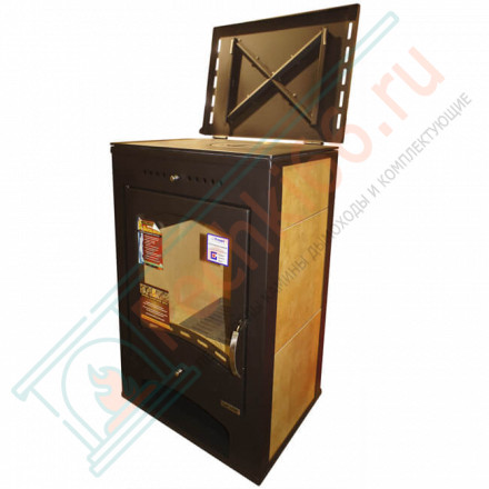 Печь-камин Варта Аква с плитой (Мета) до 260 м3