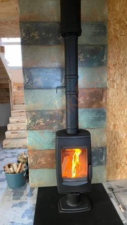 Печь-камин Plamen Aria под ключ (монтаж 04.2019)