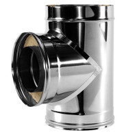 Тройник 90° V50R с изол (AISI-321/0,8-AISI-304/0,5) d-200/300 (Вулкан-Cerablanket)