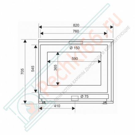 Каминная топка Neo 76 VL2 (Supra) 10 кВт