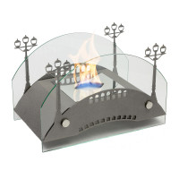 Биокамин Пушкинский мост S, серебро (LuxFire)