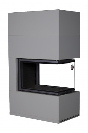 Камин Родос 900 ГРАФИТ, шамот черный (ЭкоКамин)