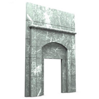 Фасад-портал из змеевика (ИзиСтим)