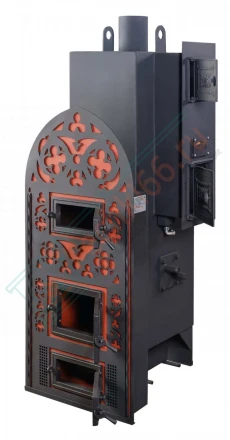 Банная печь Готика 30 с подогревом предбанника (Тройка) до 36 м3