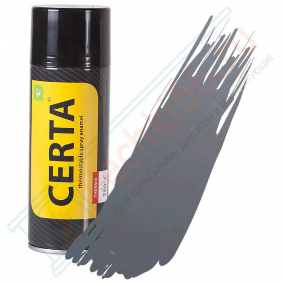 Термостойкая краска аэрозоль 0,52л, серый-графит, +600°С (Certa) в Кемерово