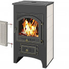Печь-камин ПК-01-205, с плитой, Т/О, бежевый (Везувий)
