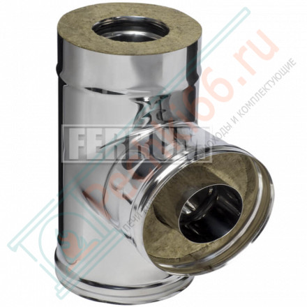 Сэндвич тройник 90° (НЕРЖ-430/1,0-НЕРЖ-430/0,5) d-150/210 (Ferrum HF Plus)