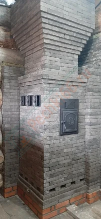 Печь для бани №06-ГТ 40 на газу (усиленная) (Тройка) до 24 м3