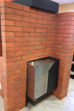 Печь для бани № 05 МИНИ, под обкладку, с баком 51 л (Тройка)