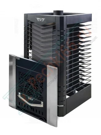 Печь для бани № 06-ГТ 20 на газу с сеткой для камней (усиленная) (Тройка) до 18 м3