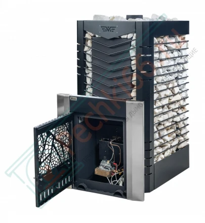 Печь для бани № 06-ГТ 20 на газу с сеткой для камней (усиленная) (Тройка) до 18 м3