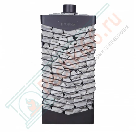 Печь для бани № 06-ГТ 20 на газу с сеткой для камней (усиленная) (Тройка) до 18 м3
