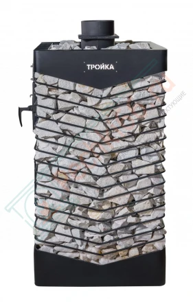 Печь для бани № 06-ГТ 20 на газу с сеткой для камней (усиленная) (Тройка) до 18 м3