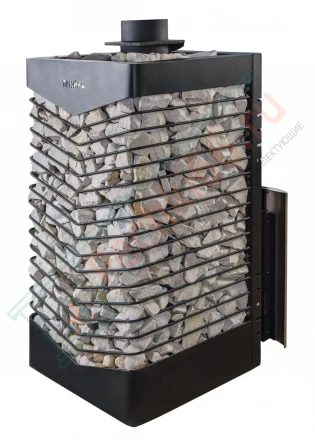 Печь для бани № 06-ГТ 20 на газу с сеткой для камней (усиленная) (Тройка) до 18 м3