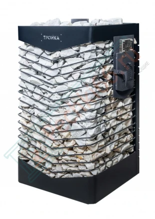 Печь для бани № 06-ГТ 20 на газу с сеткой для камней (усиленная) (Тройка) до 18 м3