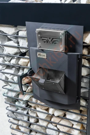 Печь для бани № 06-ГТ 20 на газу с сеткой для камней (усиленная) (Тройка) до 18 м3