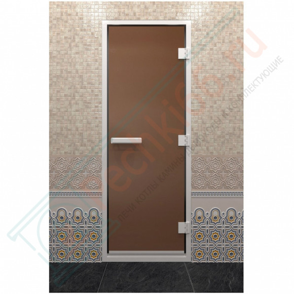 Стеклянная дверь DoorWood Хамам Бронза матовая 190х70 (по коробке) в Кемерово
