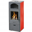 Чугунная печь-камин Laguna, красная (Plamen) Чугунная печь-камин Laguna, красная (Plamen)