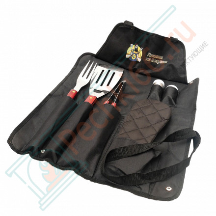 Набор для гриля и барбекю "Готовим на Везувии" 6 предметов в чехле фартук (Везувий)