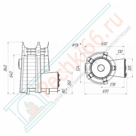 Банная печь Фредерика СТОУН (Добросталь)