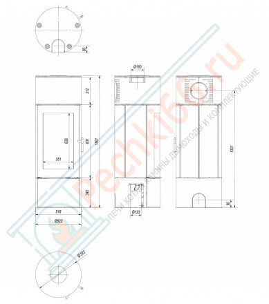 Печь-камин ANTARES 10 (Kratki)