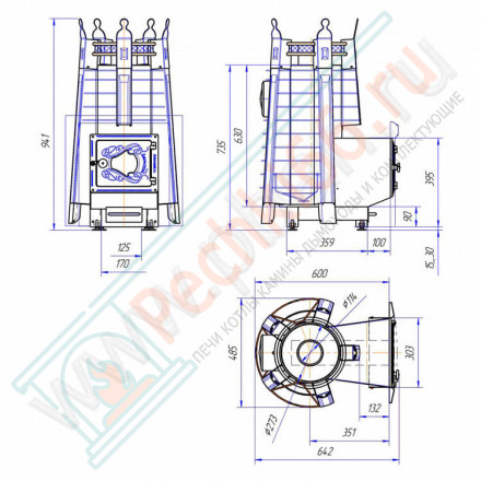 Банная печь Августа ПРОФИ (Добросталь)
