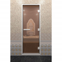 Стеклянная дверь DoorWood Хамам Бронза 2100х800 (по коробке)