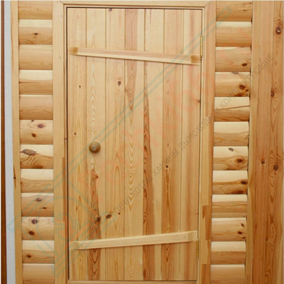 Входная деревянная дверь для бани 1900x800x40 сосна (Россия) в Кемерово