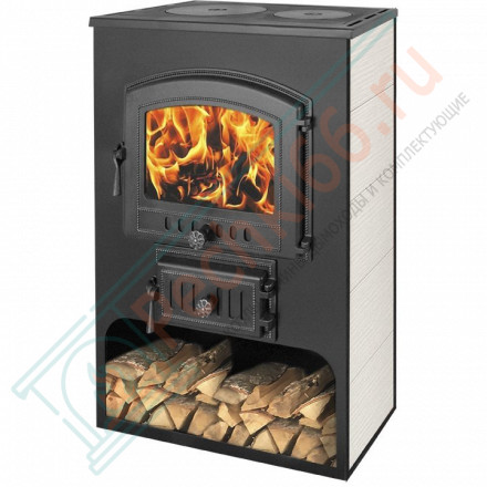 Печь-камин ПК-03-224, с плитой, бежевый (Везувий)