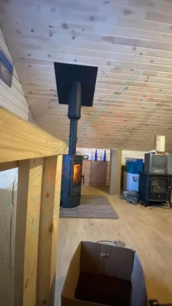 Печь-камин Plamen Tara под ключ (монтаж 02.2022)