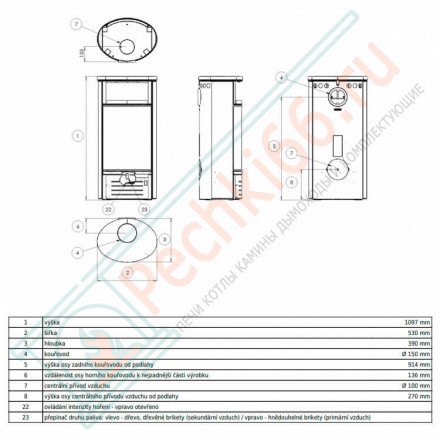 Печь-камин Atlantik 5, бразильский песчаник (ABX)