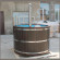 Японская баня Фурако круглая с пластиковой вставкой с внутренней печкой 200х200х120 (НКЗ) в Кемерово