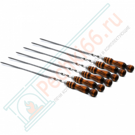 Набор шампуров L=45 см, с деревянной ручкой, 10 шт