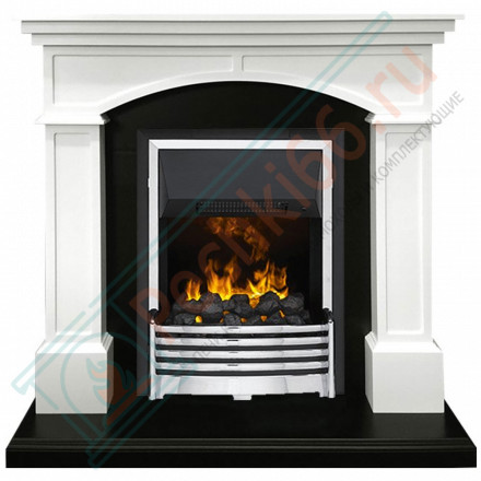 Каминокомплект Langford - Белый с черным с электрическим очагом Flagstaff