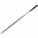 Шампур для люля-кебаб с деревянной ручкой, нерж. ст (500х20х3 мм)