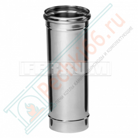 Дымоход L=0,5м (НЕРЖ-430/0,8) d-150 (Ferrum HF)