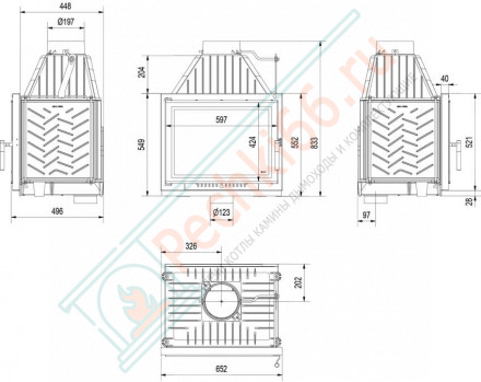 Чугунная топка Zuzia Eko Deco (Kratki)