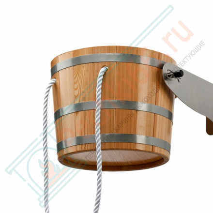 Обливное ведро Перевертыш для улицы 14,5 л, порода дерева лиственница (Blumenberg)