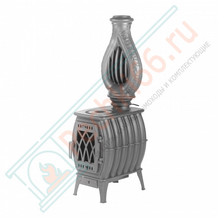 Дымоход конвектор d-130М-115М «Лира» серый (ProMetall)