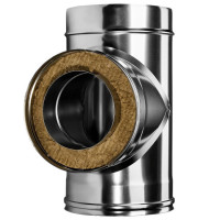 Тройник 90° с изол (НЕРЖ-321/0,8-НЕРЖ-439/0,5) d-180/260 (Дымок-Lux)