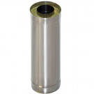 Сэндвич труба для дымохода L=1.0 м (НЕРЖ-439/1,0-ОЦИНК/0,5) d-130/200 (УМК)