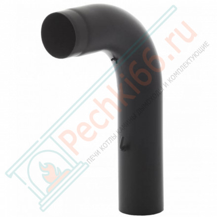 Модуль подключения 90° черный, бесшовный, с шибером и ревизией d-120 (Darco)