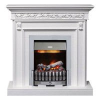 Каминокомплект Valletta - Белый (Ширина 1040 мм) с очагом Danville Chrome FB2